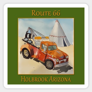 Holbrook Arizona Route 66 Tee Pee and Wrecker Sticker